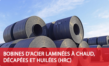 BOBINES D'ACIER LAMINÉES À CHAUD, DÉCAPÉES ET HUILÉES (HRC)